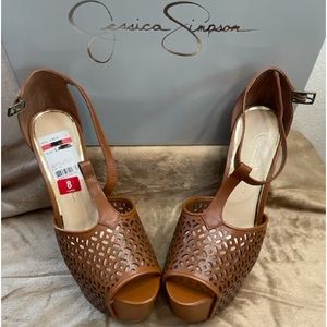 Jessica Simpson JS-Dany5 LT Luggage/Brown Heels